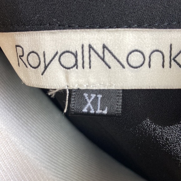 Modcloth/Royal Monk - Foxy As You Wanna Be Button-up Blouse XL Pin-up Goth Retro - Picture 8 of 16